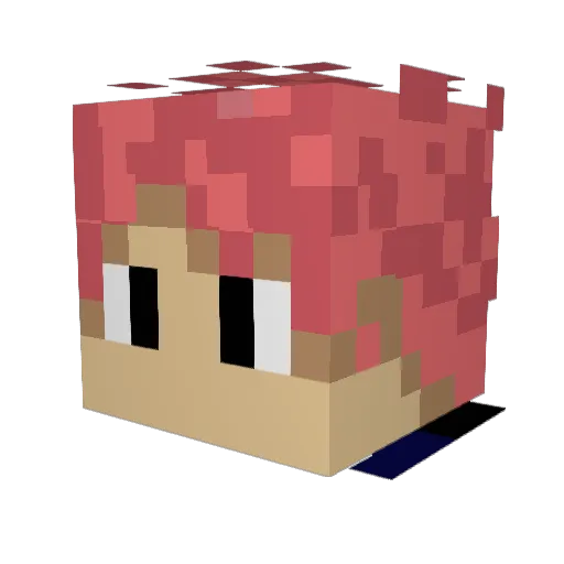 TXMSU Minecraft avatar head, 3D render