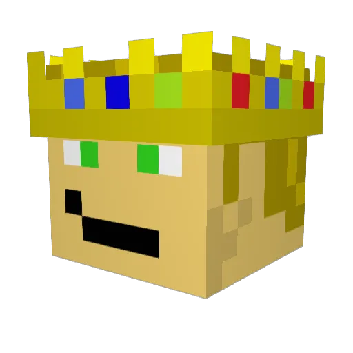 TXUBUCA Minecraft avatar head, 3D render