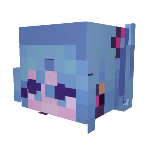 TXY666 Minecraft avatar head, 3D render