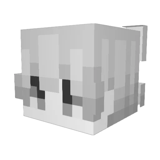 TY011 Minecraft avatar head, 3D render