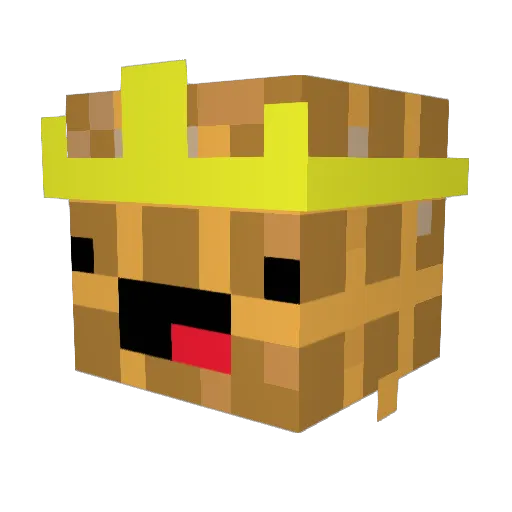 TY1515 Minecraft avatar head, 3D render