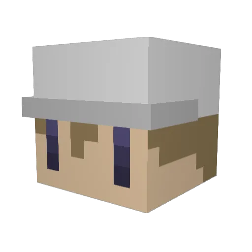 TY802 Minecraft avatar head, 3D render