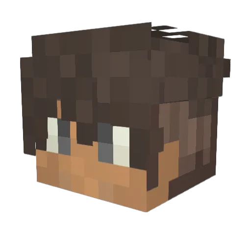 TY821 Minecraft avatar head, 3D render