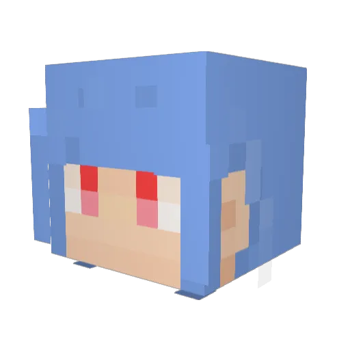 TYPE00D Minecraft avatar head, 3D render