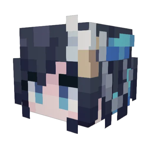 TYPE_Lacia Minecraft avatar head, 3D render