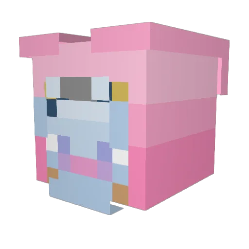 TYPICSC Minecraft avatar head, 3D render