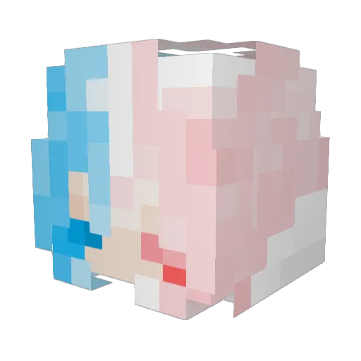 TYRC265 Minecraft avatar head, 3D render