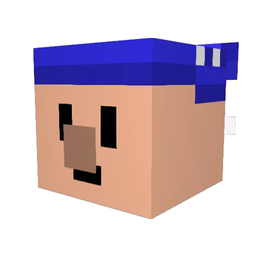 TYRIAN_PP Minecraft avatar head, 3D render