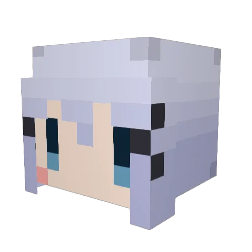 TYmojya Minecraft avatar head, 3D render