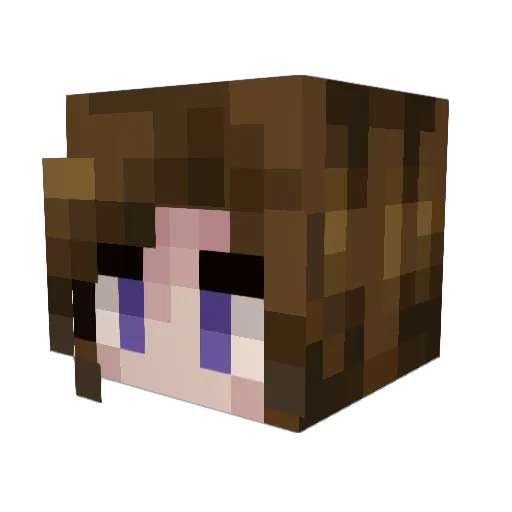 TZ1009 Minecraft avatar head, 3D render