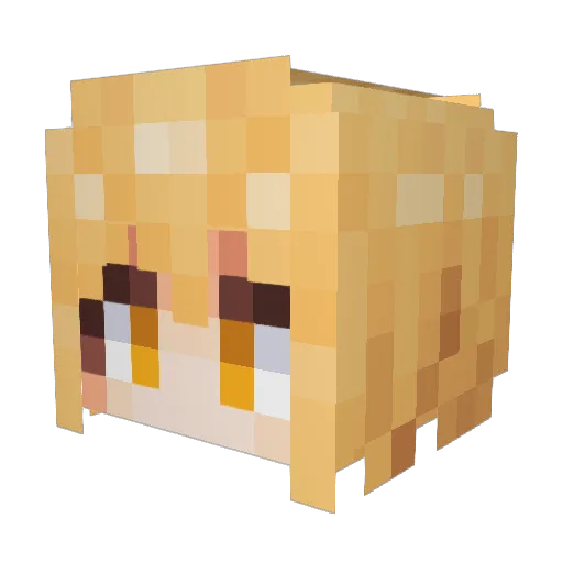 TZ7014 Minecraft avatar head, 3D render
