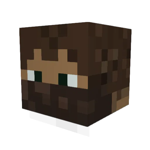 TZR_Zombie Minecraft avatar head, 3D render