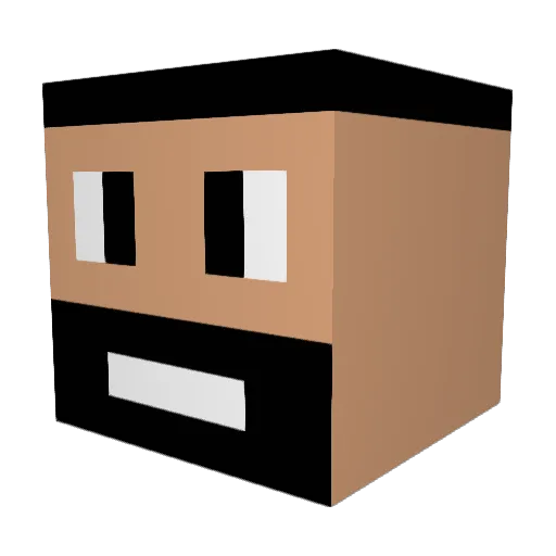 TZag4Real Minecraft avatar head, 3D render