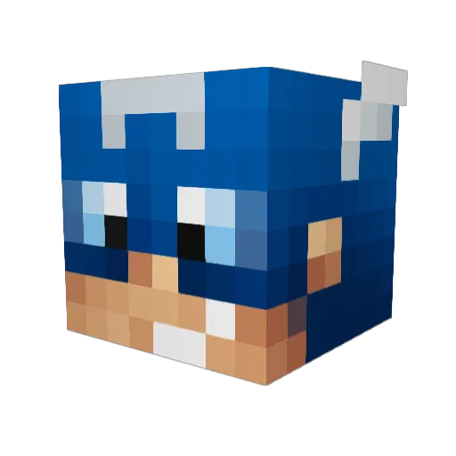 TZarth Minecraft avatar head, 3D render