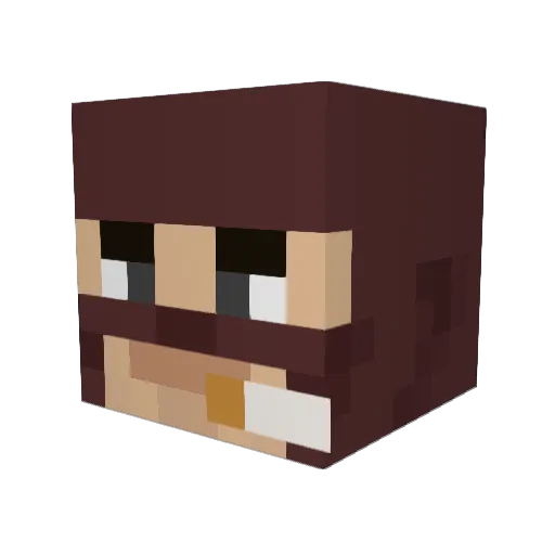 TZer0 Minecraft avatar head, 3D render
