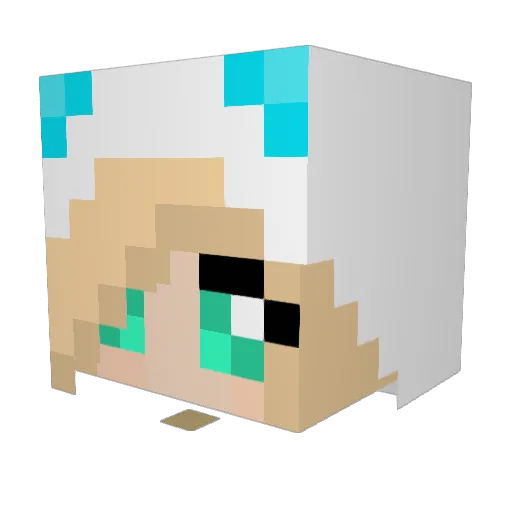 TZuzer Minecraft avatar head, 3D render
