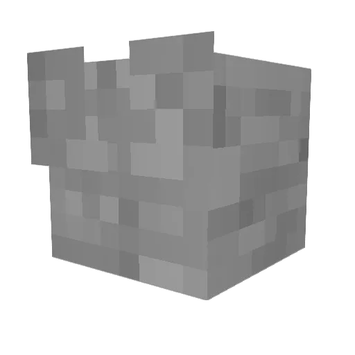 T_0_b1 Minecraft avatar head, 3D render