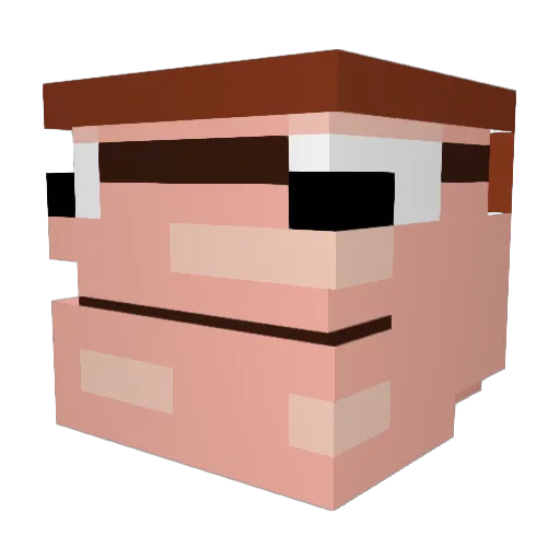 T_4Playz Minecraft avatar head, 3D render