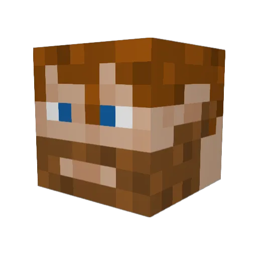 T_BENZIN Minecraft avatar head, 3D render