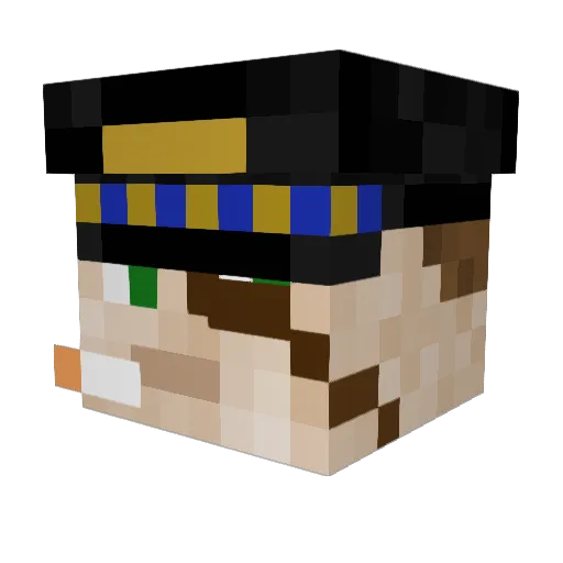 T_H_04 Minecraft avatar head, 3D render