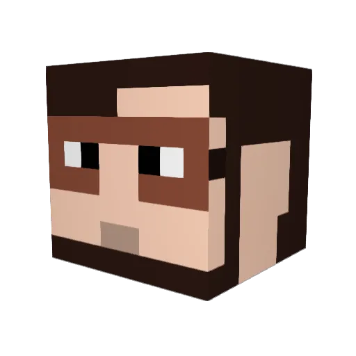 T_I_Hulk Minecraft avatar head, 3D render