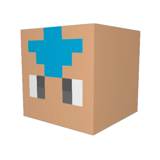 T_Jinn Minecraft avatar head, 3D render