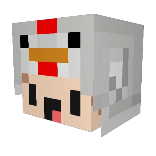 T_Monchi Minecraft avatar head, 3D render