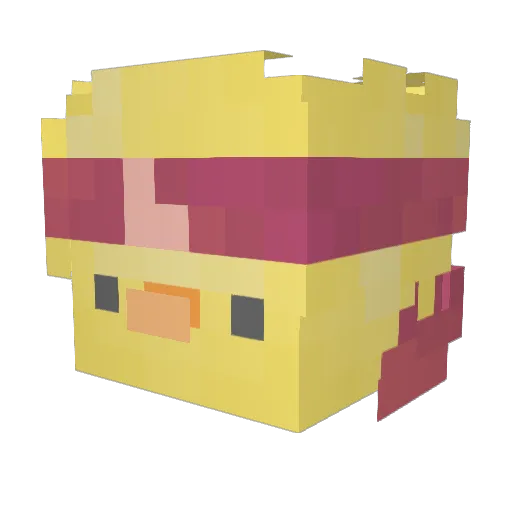 T_O_F_I Minecraft avatar head, 3D render