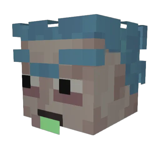 T_O_K_E_R Minecraft avatar head, 3D render