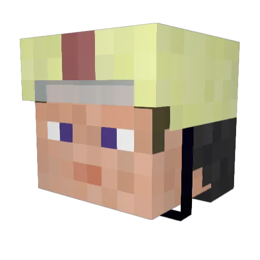 T_Pen Minecraft avatar head, 3D render