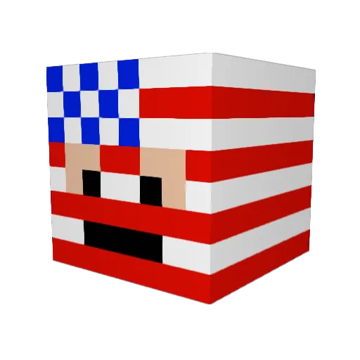 T_Pops Minecraft avatar head, 3D render
