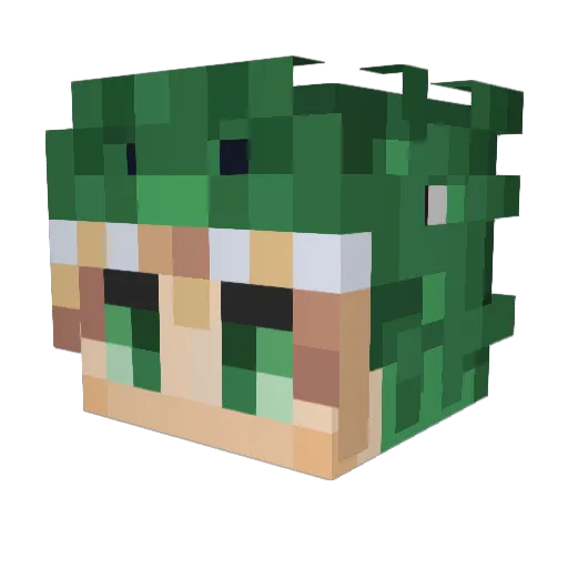 T_REX99 Minecraft avatar head, 3D render