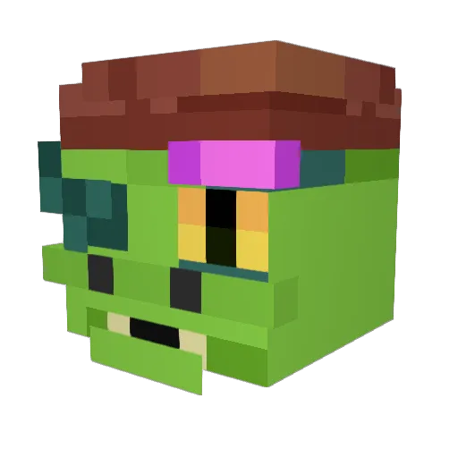 T_RICARDO Minecraft avatar head, 3D render