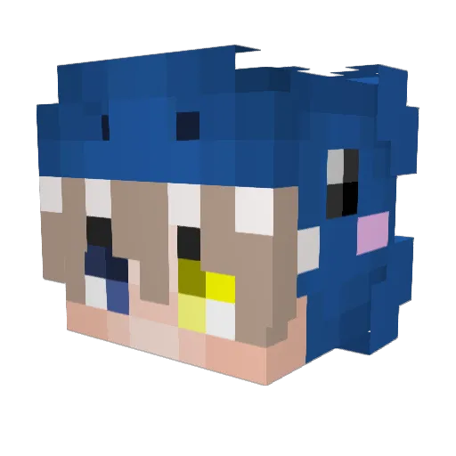 T_Rex_kun Minecraft avatar head, 3D render