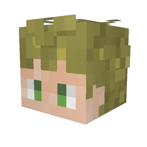 T_RiK Minecraft avatar head, 3D render