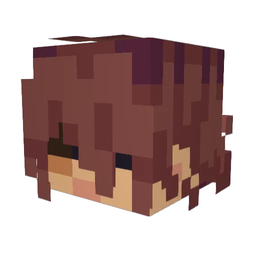 T_T1253 Minecraft avatar head, 3D render