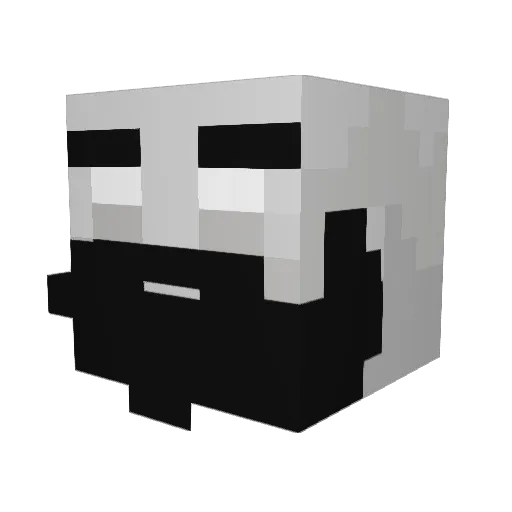 T_TJoker Minecraft avatar head, 3D render