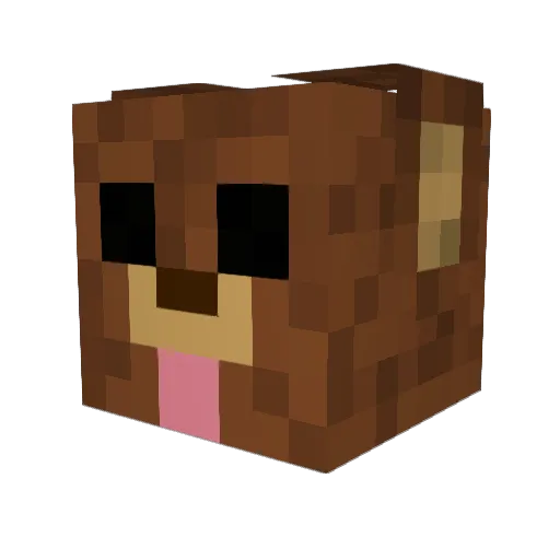T__Block Minecraft avatar head, 3D render