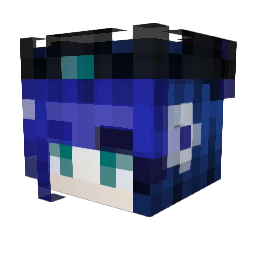 T___K Minecraft avatar head, 3D render