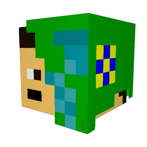 T_beast334 Minecraft avatar head, 3D render