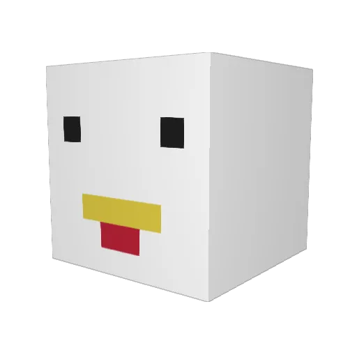 T_craft1 Minecraft avatar head, 3D render