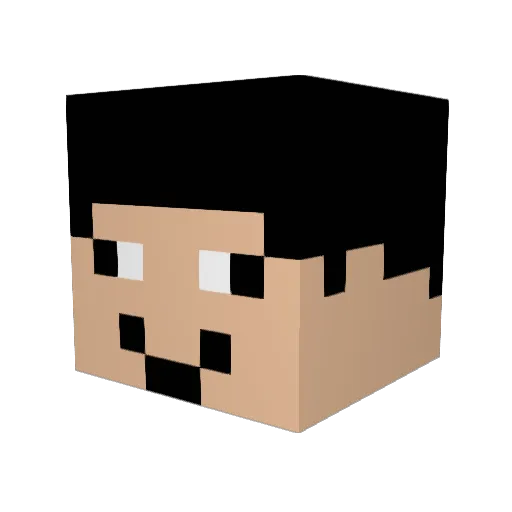 T_gun0 Minecraft avatar head, 3D render