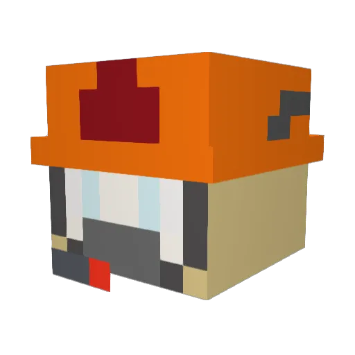 T_i_k_s Minecraft avatar head, 3D render