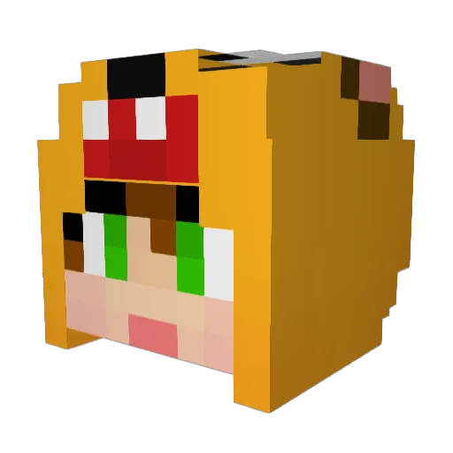 T_na Minecraft avatar head, 3D render