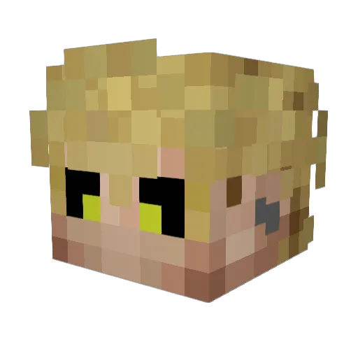 T_shiv Minecraft avatar head, 3D render