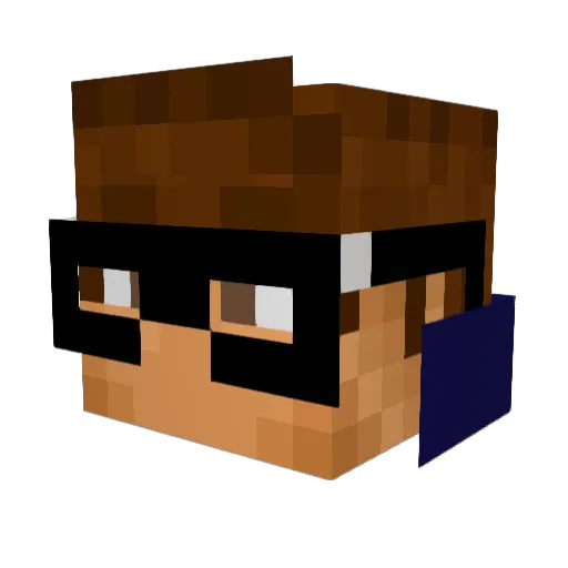 TaBaRiTo Minecraft avatar head, 3D render