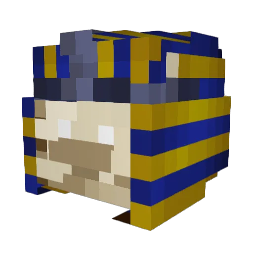 TaFlat Minecraft avatar head, 3D render