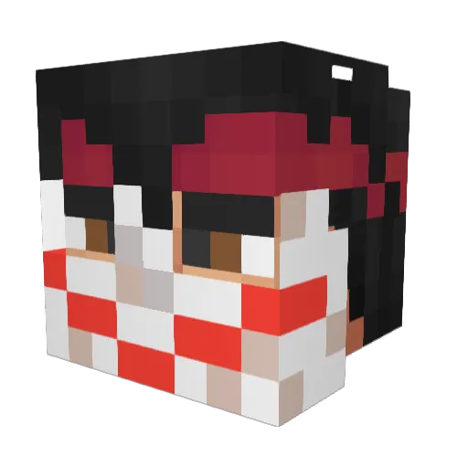 TaHaK74 Minecraft avatar head, 3D render