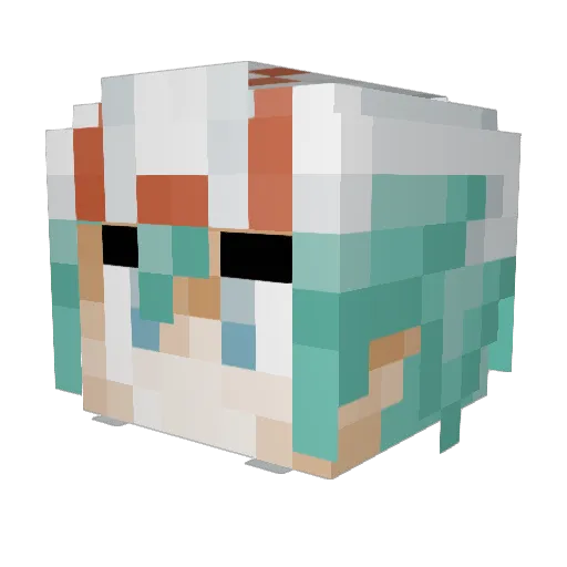 TaKuyaKee Minecraft avatar head, 3D render