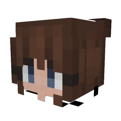 TaMi_77777 Minecraft avatar head, 3D render